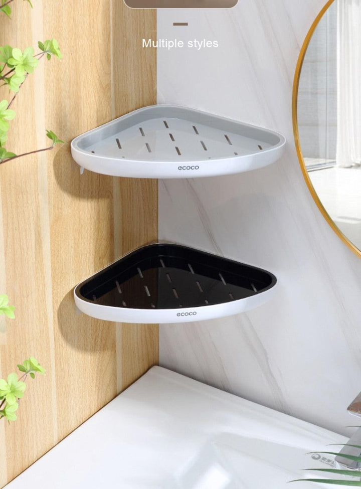 Lisslune | Smart Triangular Bathroom Organizer with Drainage System