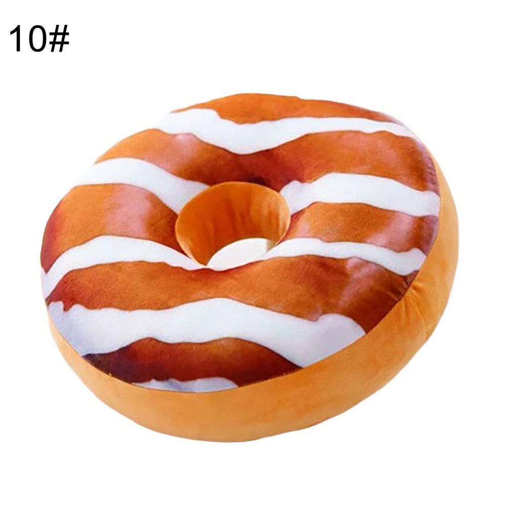 Lisslune | Delightful 12-piece 3D donut plush cushion collection for cozy comfort