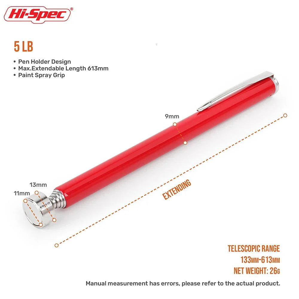 Lisslune | Heavy-Duty Telescopic Magnetic Pickup Tool - 8LB Capacity Stainless Steel Design