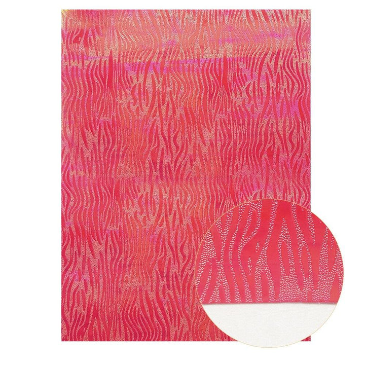 Lisslune | Shiny Red Chunky Glitter Craft Fabric Sheets - A4 Size for DIY Projects