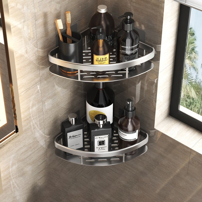 Lisslune | Bathroom shelves corner shelf without drilling shower shelf holder