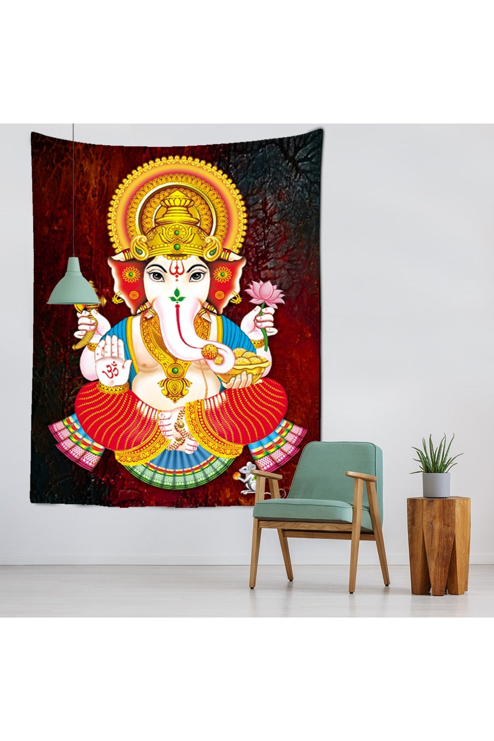 Lisslune | Ganesha Mandala Wall Tapestry