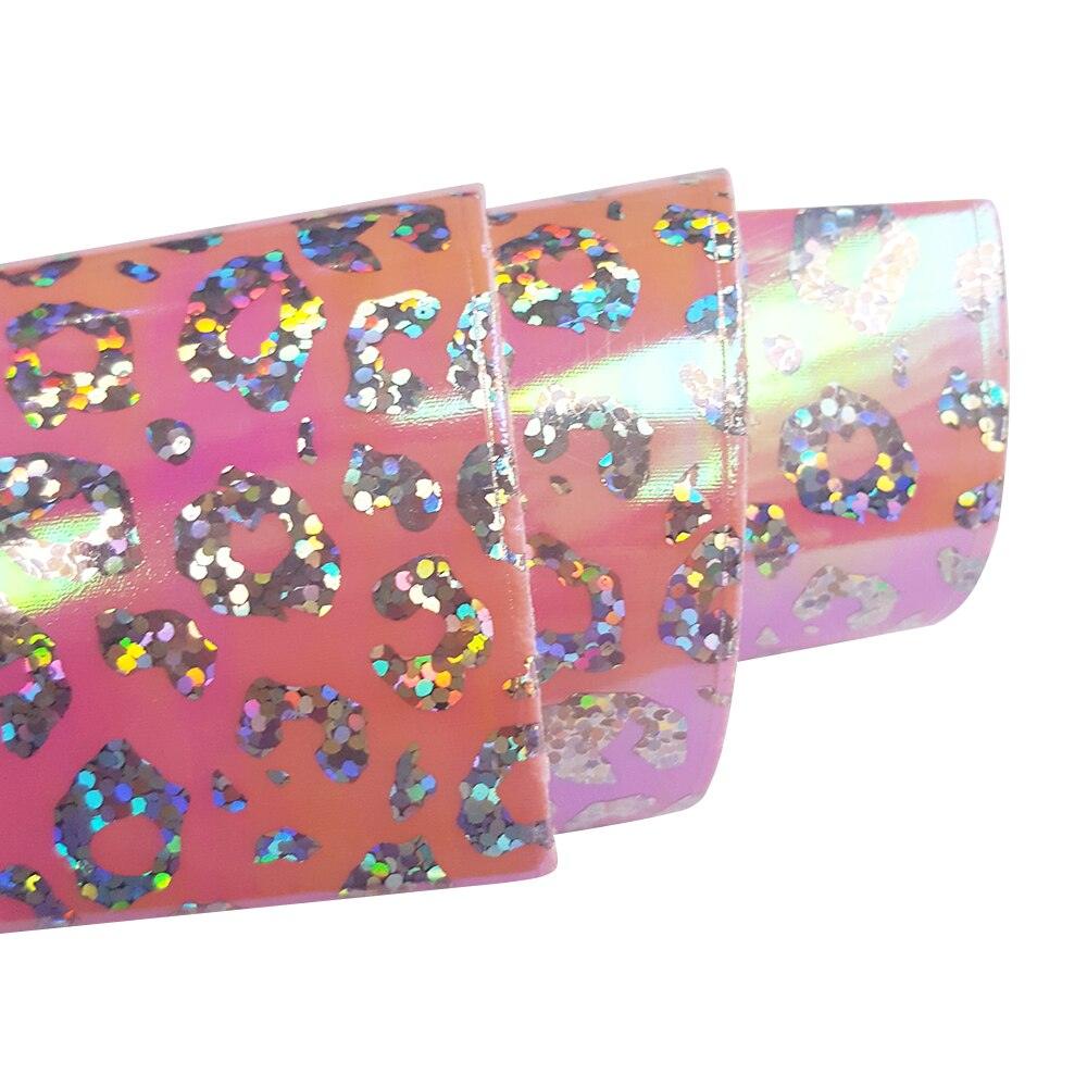Lisslune | Colorful Leopard Print Synthetic Leather Craft Sheets - DIY Creativity Kit, 22*30CM