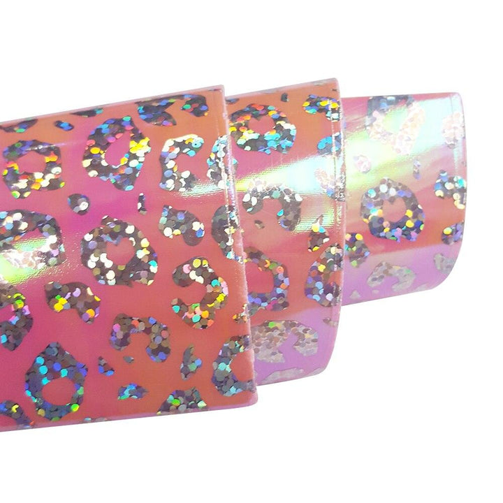 Lisslune | Colorful Leopard Print Synthetic Leather Craft Sheets - DIY Creativity Kit, 22*30CM
