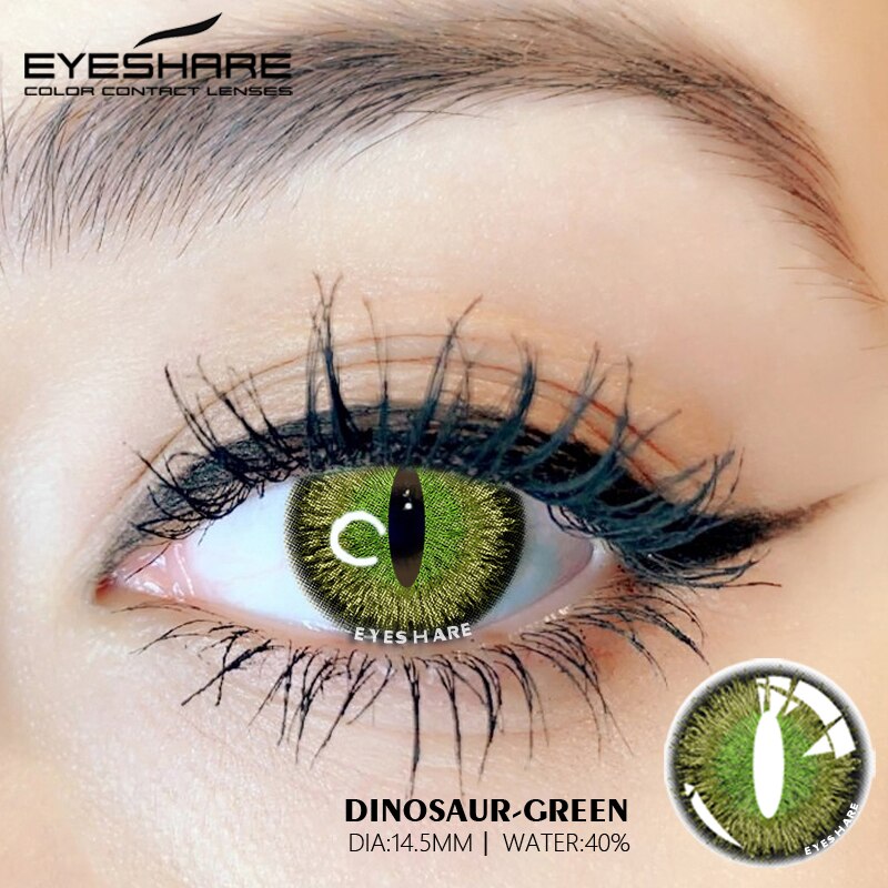 Rynx Cosplay Dinosaur Green 14.5mm 1 Pair | 1 Year