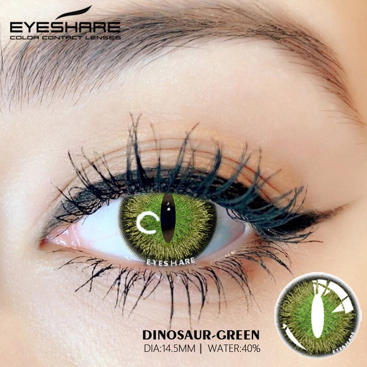 Rynx Cosplay Dinosaur Green 14.5mm 1 Pair | 1 Year
