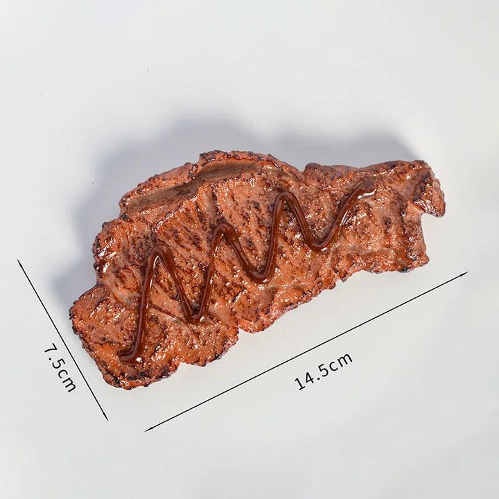 Lisslune | Realistic Miniature Steak Model for Dollhouses – Perfect Artificial Food Props for Creative Play and Photography
