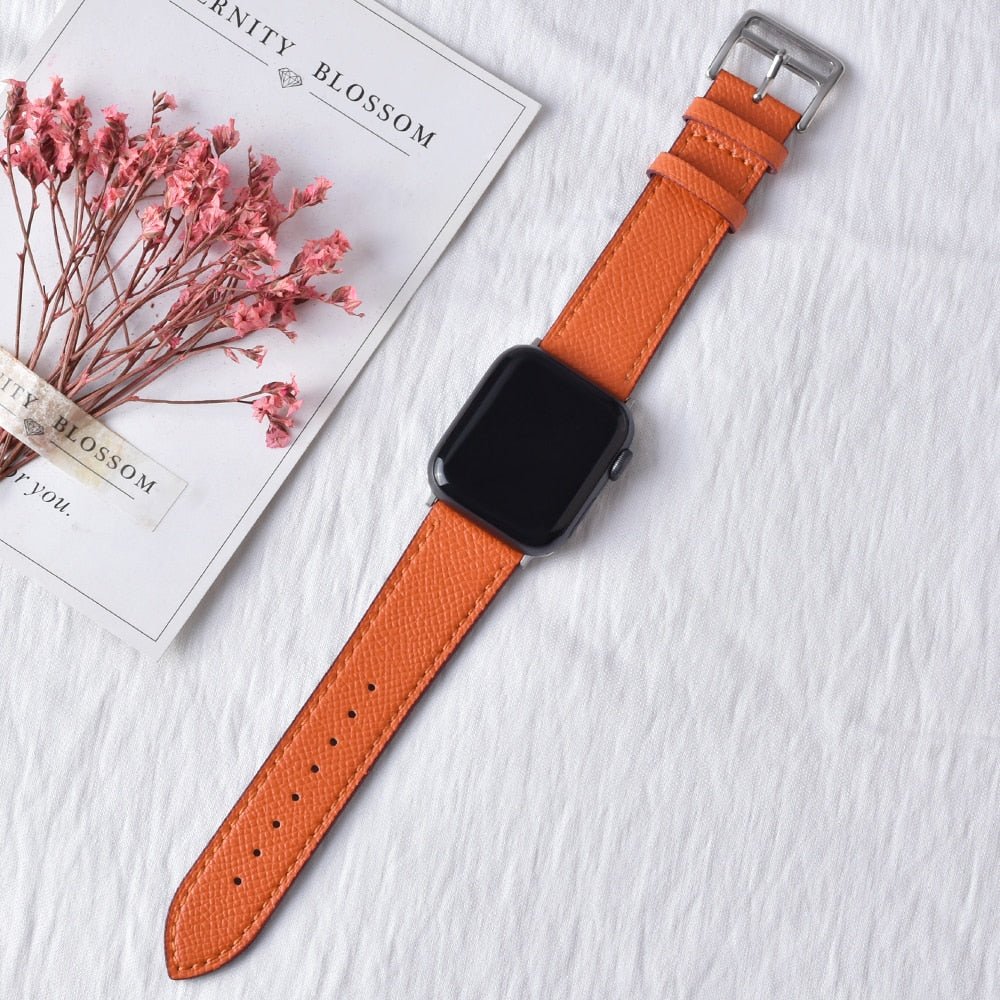 Lisslune | Leather strap for Apple Watch 42mm 38mm Series 3 4 5 6 SE 7 41MM 45MM