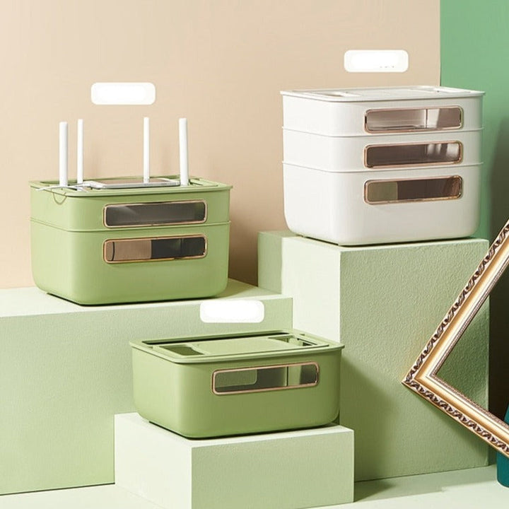 Lisslune | Nordic Stackable Modem Holder Cable Organizer