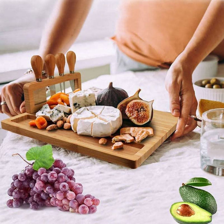 Lisslune | CheeseLux – Premium Bamboo Cheese Board Set