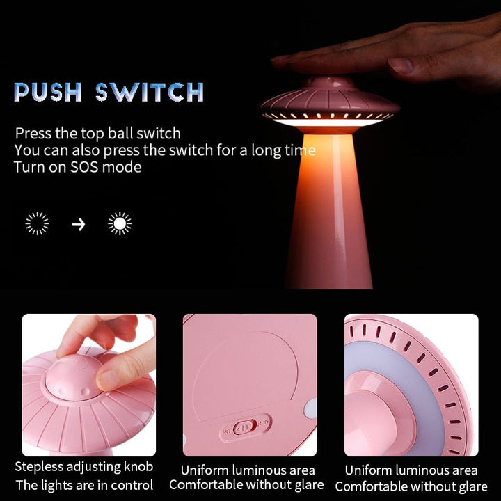 Lisslune | UFO Inspired Rechargeable LED Desk Lamp