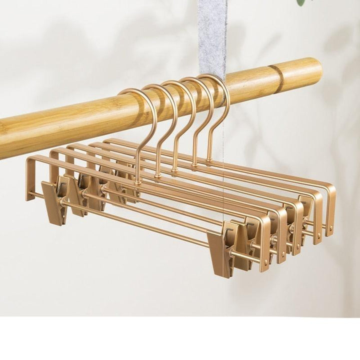 Lisslune | Premium Non-Slip Trouser Hanger Collection - 5 Pack in Sturdy Metal & Aluminum Alloy
