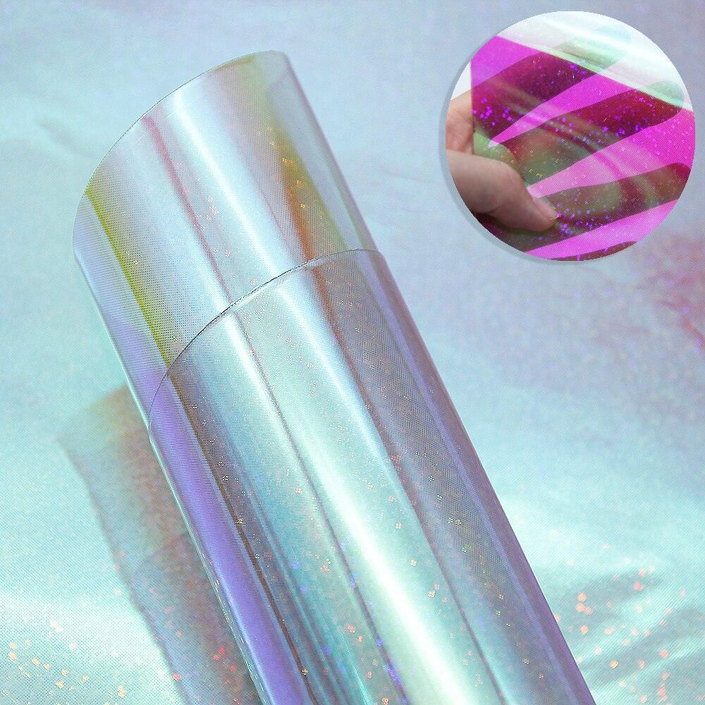 Lisslune | Iridescent PVC Synthetic Leather Jelly Fabric for Innovative DIY Creations
