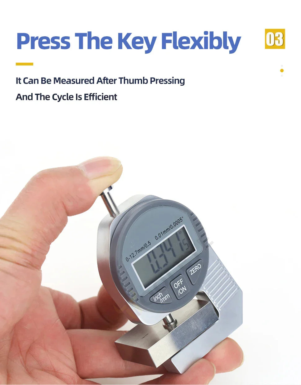 Lisslune | High-Sensitivity Digital Thickness Measuring Tool