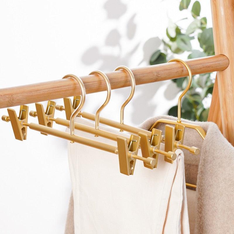 Lisslune | 5-piece non-slip aluminum pants clip set - space saver for the wardrobe