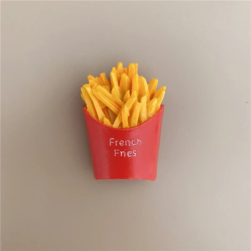 Rynx | Bionic Food Refrigerator Magnet 3D Creative Cartoon Home Decoration Magnetic Cute Refrigerator Magnet Magnetic Sticker Power Message