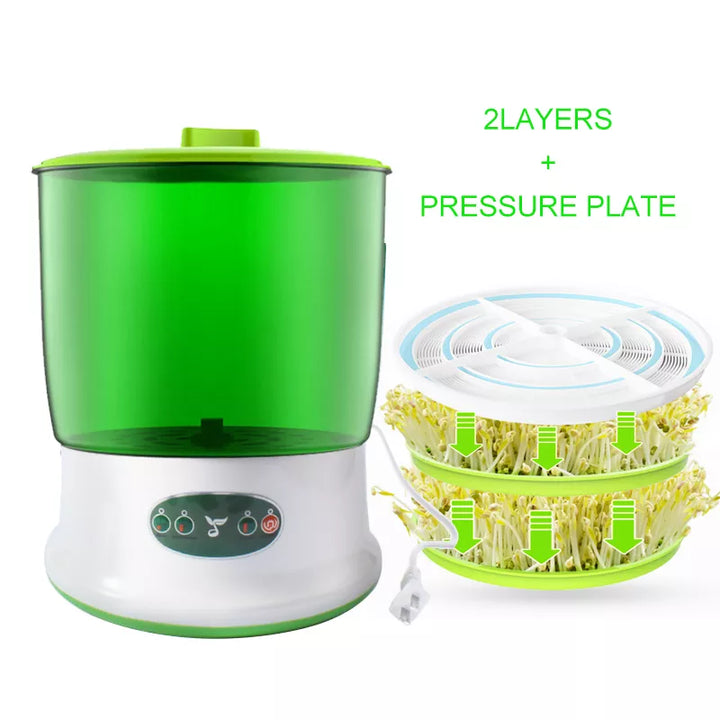 Lisslune | Intelligent Sprout Grower - Automatic Electric Growth Container for Green Vegetable Seeds - Thermostat Germination Machine