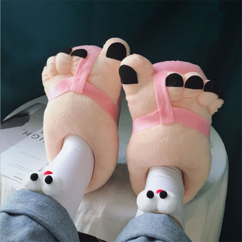 Lisslune | Funny Giant Foot Plush Winter Oversized Slipper