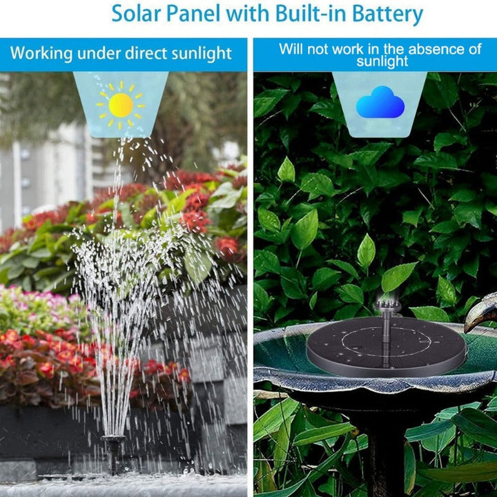 Lisslune | SolarSpring Vital Solar Fountain | Floating Pond Pump | Garden Decoration | Solar Water Feature for Outdoors