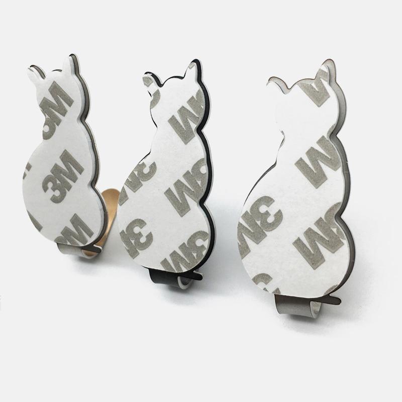 Lisslune | 2 self-adhesive cat wall hooks made of stainless steel
