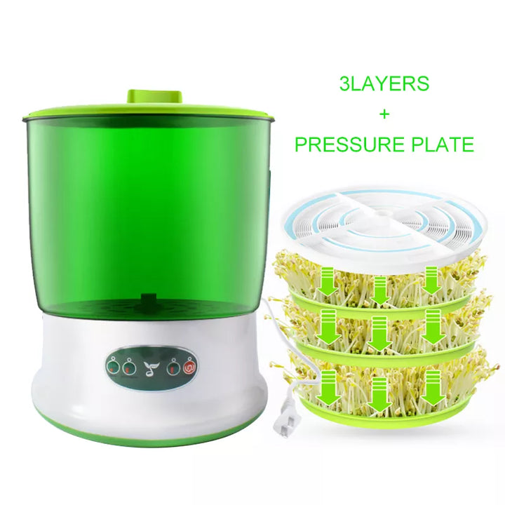 Lisslune | Intelligent Sprout Grower - Automatic Electric Growth Container for Green Vegetable Seeds - Thermostat Germination Machine