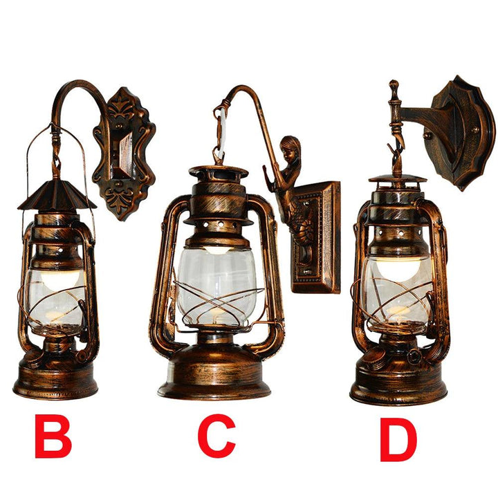 Lisslune | Retro Antique Copper Wall Lantern Sconces - Add Timeless Elegance to Your Home