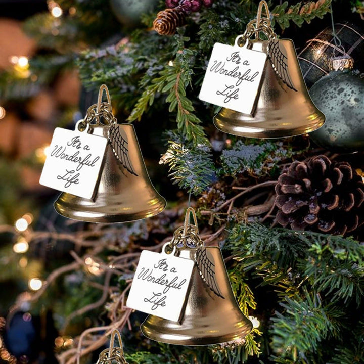 Lisslune | 🎄Christmas Tree Memorial Ornaments Angel Wings Bell Hangings Hanging Decoration