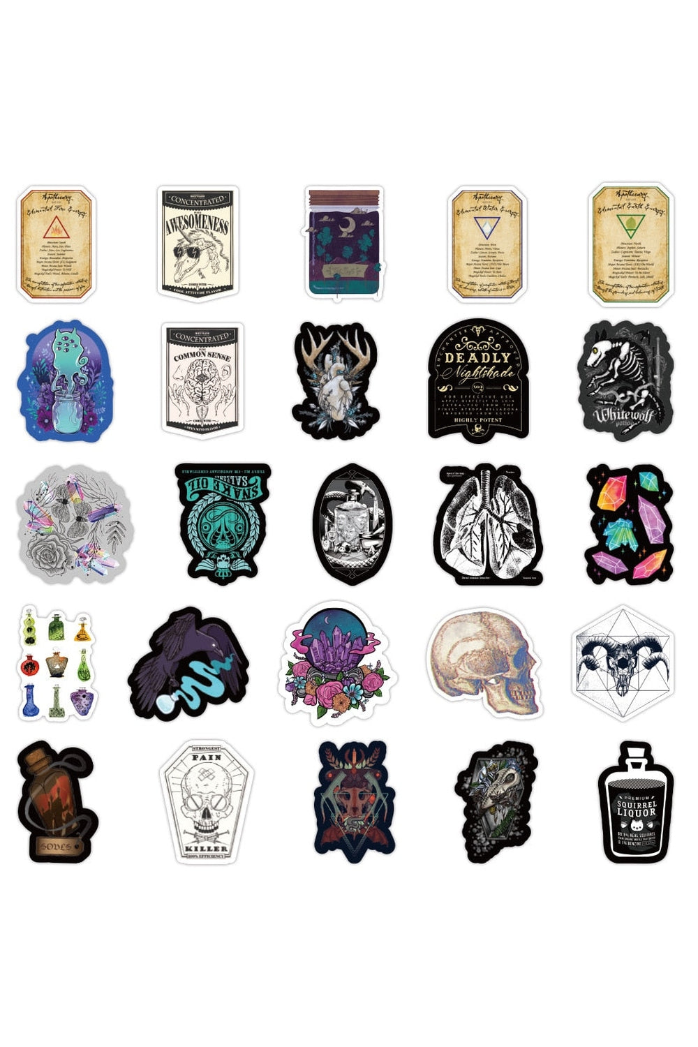 Lisslune | Apothecary Scrapbook Stickers