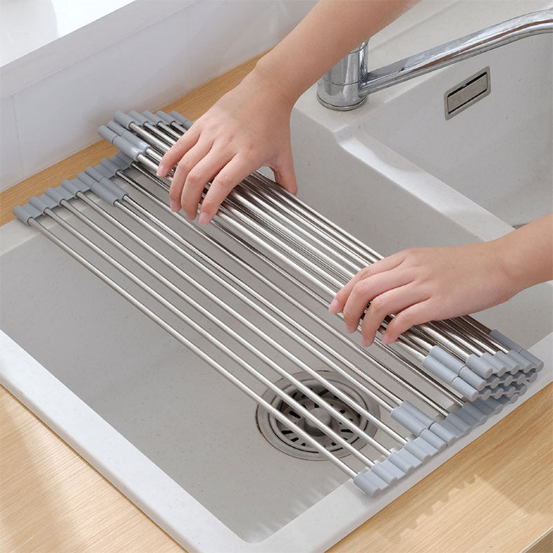 Lisslune | Foldable Stainless Steel Dish Drying Rack