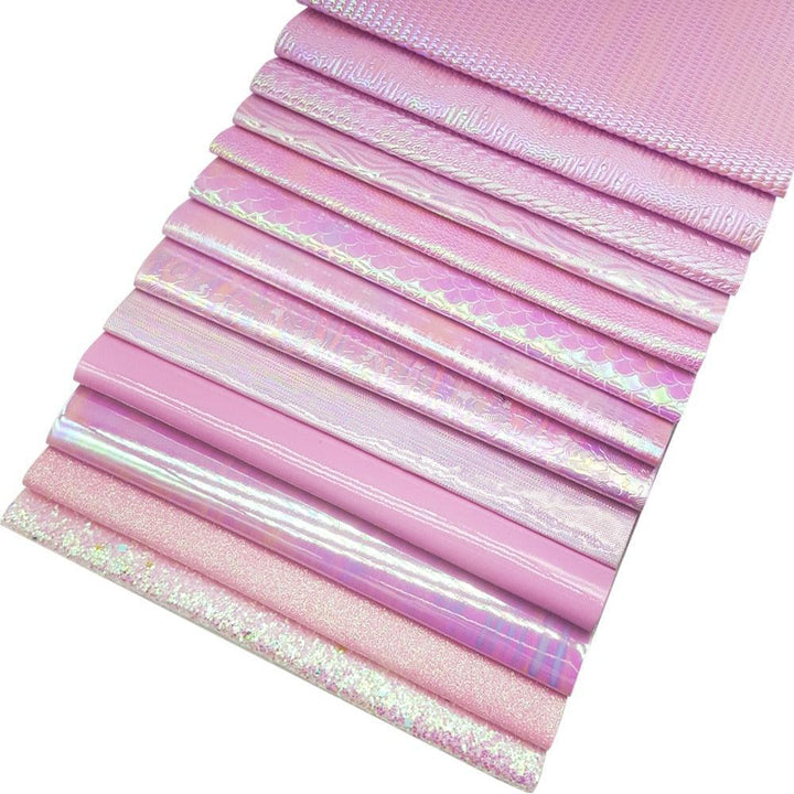 Lisslune | Glamorous Pink Glitter Snake Skin Leather Crafting Kit - Luxury Craft Set