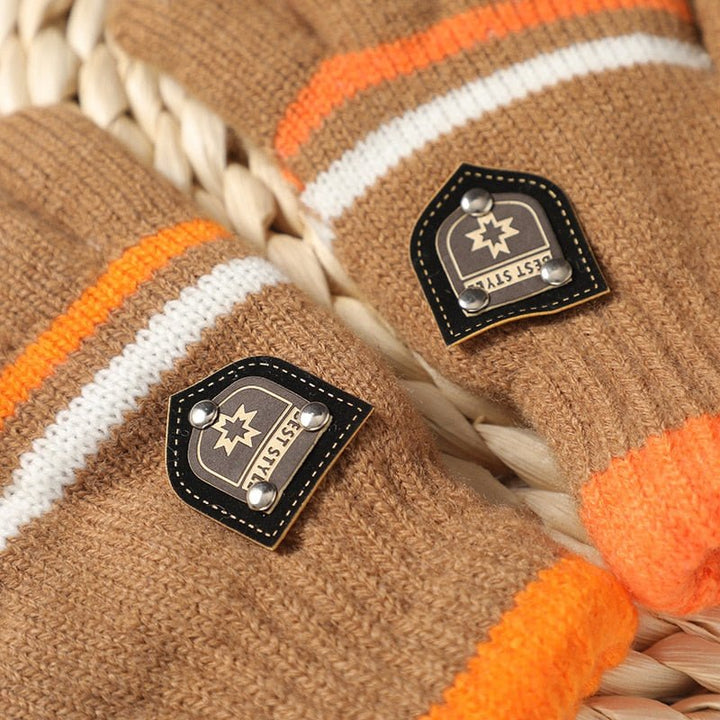 Lisslune | Thick children's wool gloves with full fingers (5-10 years)