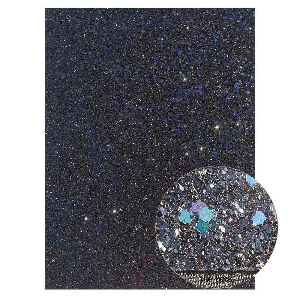 Lisslune | Sparkling Black Synthetic Leather Craft Set - Essential DIY Supplies