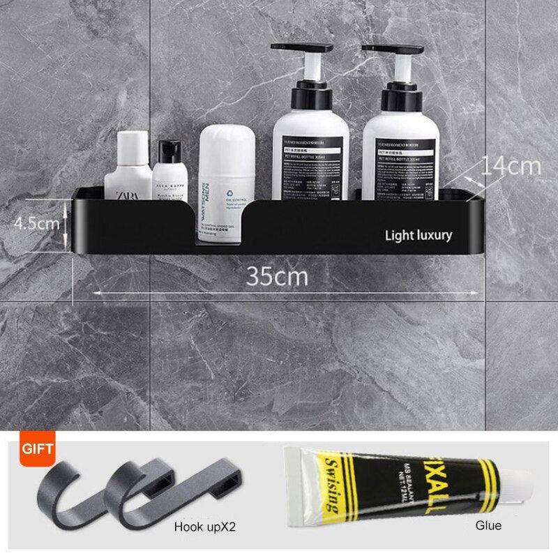Lisslune | Stylish Rustproof Aluminum Bathroom Caddy with Overlaid Water Drain