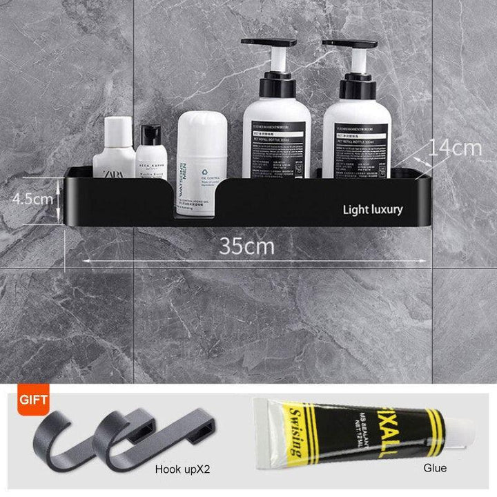 Lisslune | Stylish Rustproof Aluminum Bathroom Caddy with Overlaid Water Drain