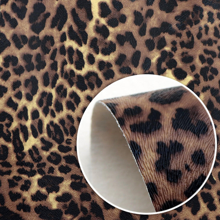 Lisslune | Chic Leopard Print Synthetic Leather Craft Kit - Essential DIY Materials