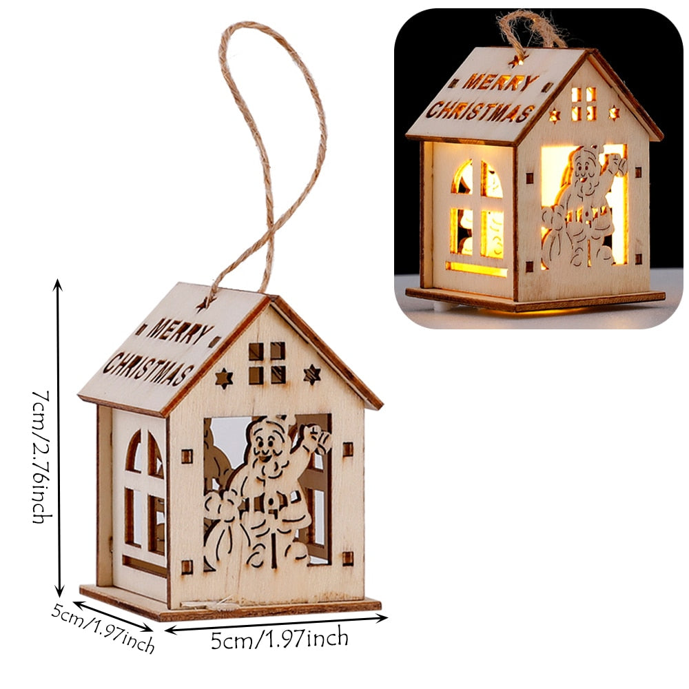 Lisslune | DIY Wooden Hanging House Decor Glowing Lamp