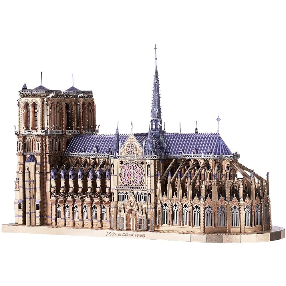 Lisslune | Notre Dame Cathedral 3D Metal Puzzle Kit for Adults - Engaging DIY Assembly Experience