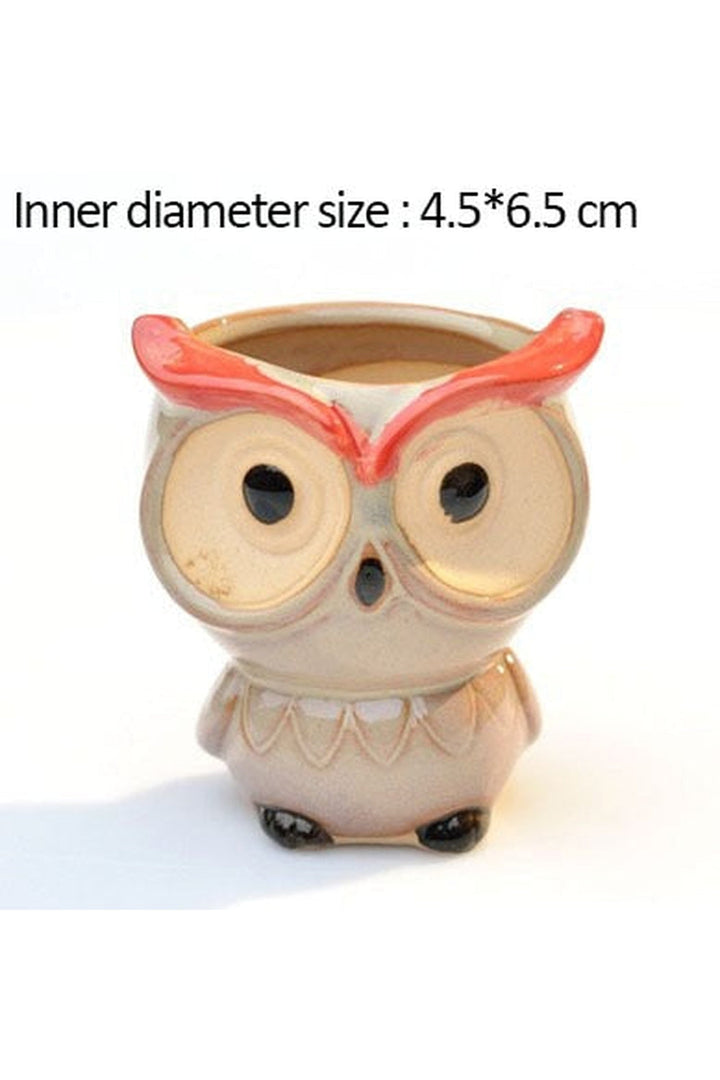 Lisslune | Owl Ceramic Flower Pot