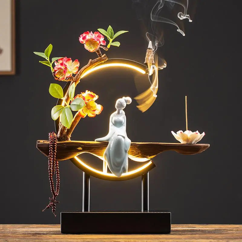Lisslune | Zen Serenity Waterfall Backflow Incense Burner