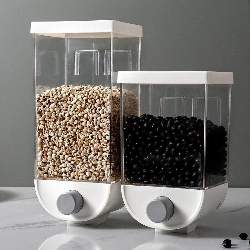 Lisslune | Wall-mounted clear airtight storage container for efficient kitchen utensil organization