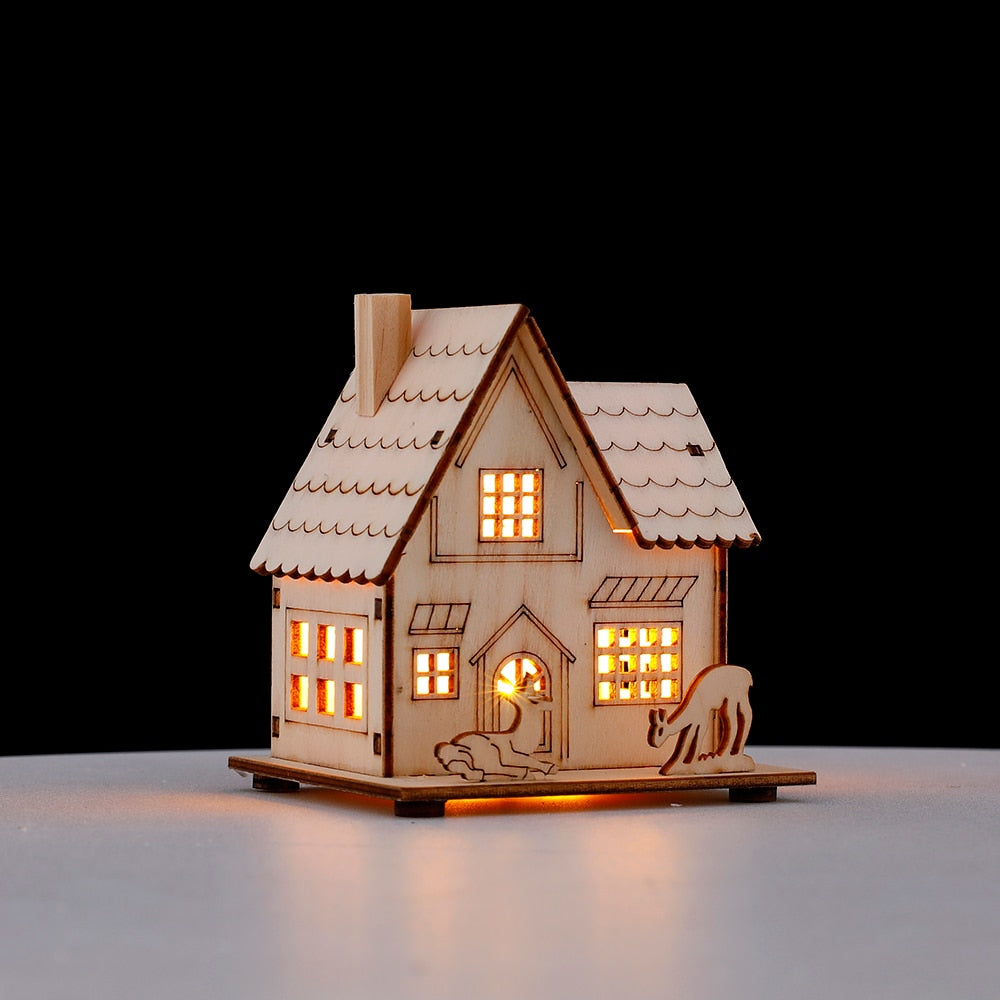 Lisslune | DIY Wooden Hanging House Decor Glowing Lamp