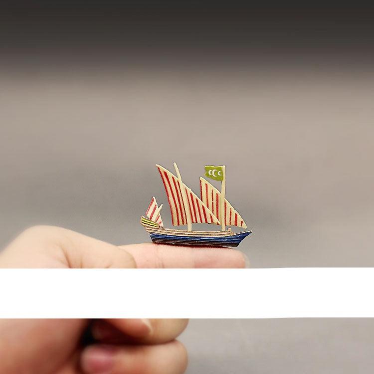 Lisslune | Nautical Charm: Exquisite Handcrafted Sailboat Sculpture