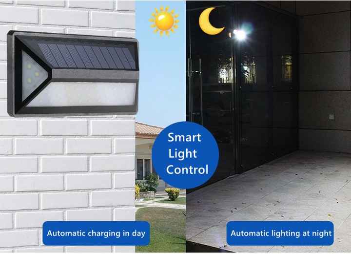 Lisslune | Modern Solar LED Wall Light for Outdoors – Waterproof Facade Lighting with Motion Sensor