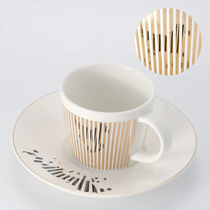 Lisslune | Creative dynamic SLR cup Leopard anamorphic zebra cup Luycho coffee tea cup set with coaster 90ml-225ml