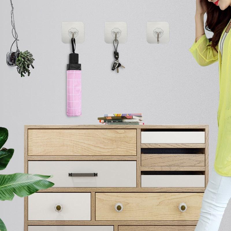 Lisslune | Transparent self-adhesive hook collection for effortless home organization (1-30 pieces)