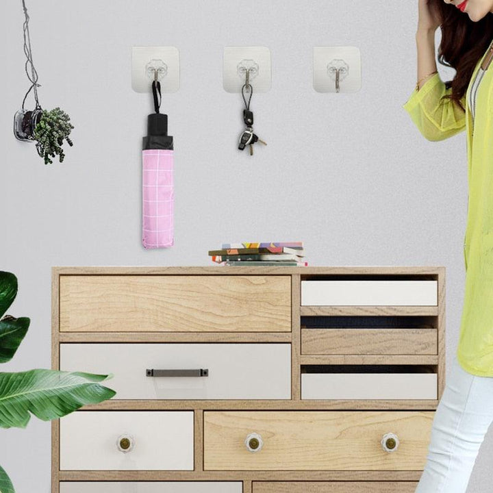 Lisslune | Transparent self-adhesive hook collection for effortless home organization (1-30 pieces)