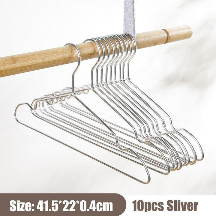 Lisslune | Elegant Metal Hanger Collection - 10-piece Set for Optimal Closet Management