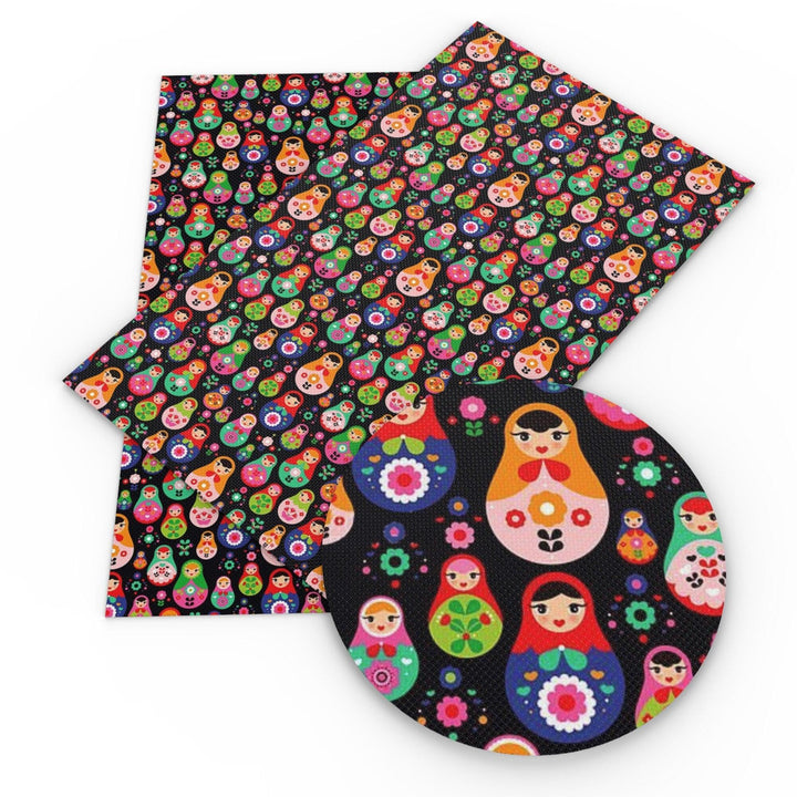 Lisslune | Chic Knit-button Synthetic Leather Fabric in Elegant Apple Lychee for Creative Crafts