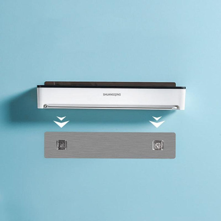 Lisslune | Bathroom wall organizer with towel holder and hanging rail