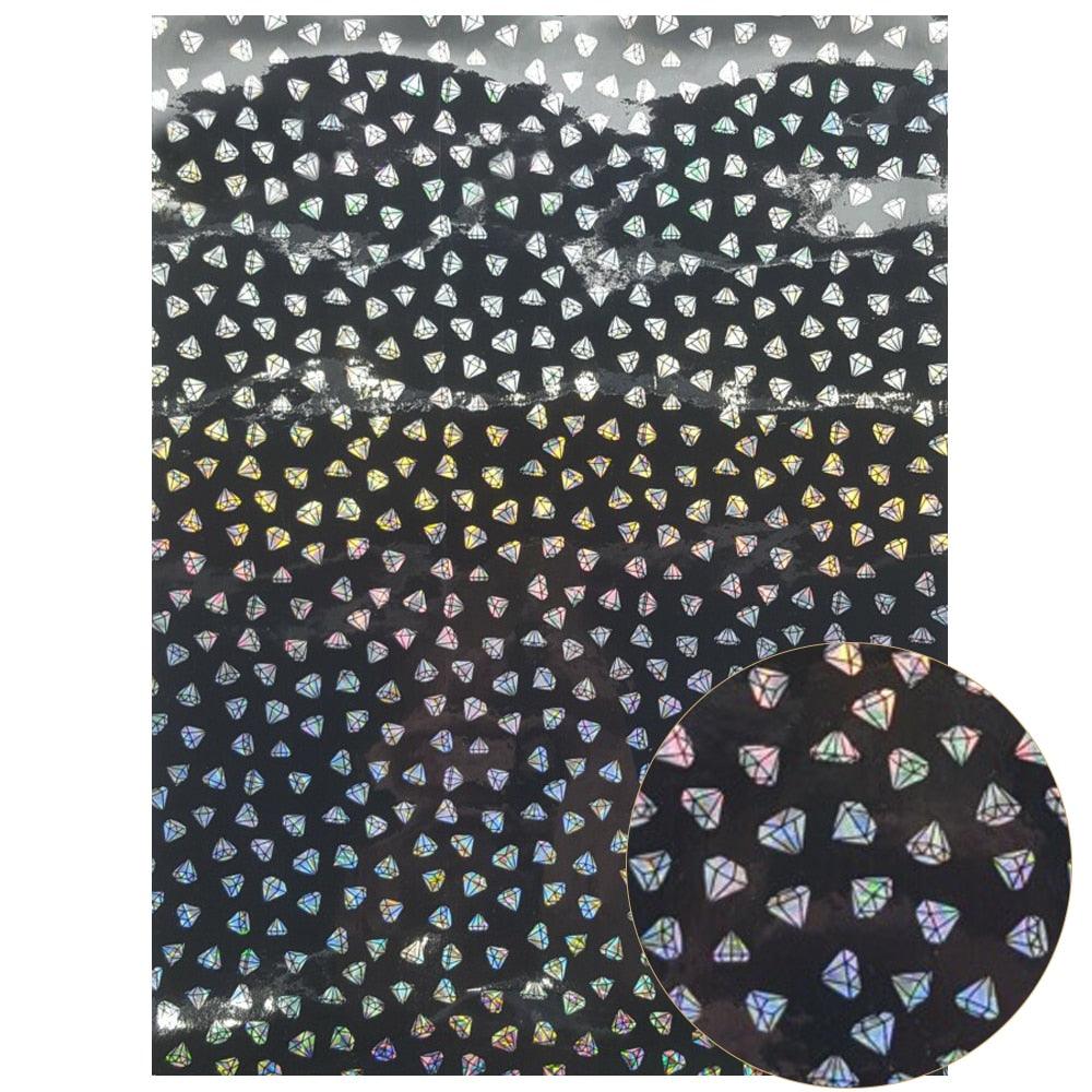 Lisslune | Sparkling Black Synthetic Leather Craft Set - Essential DIY Supplies